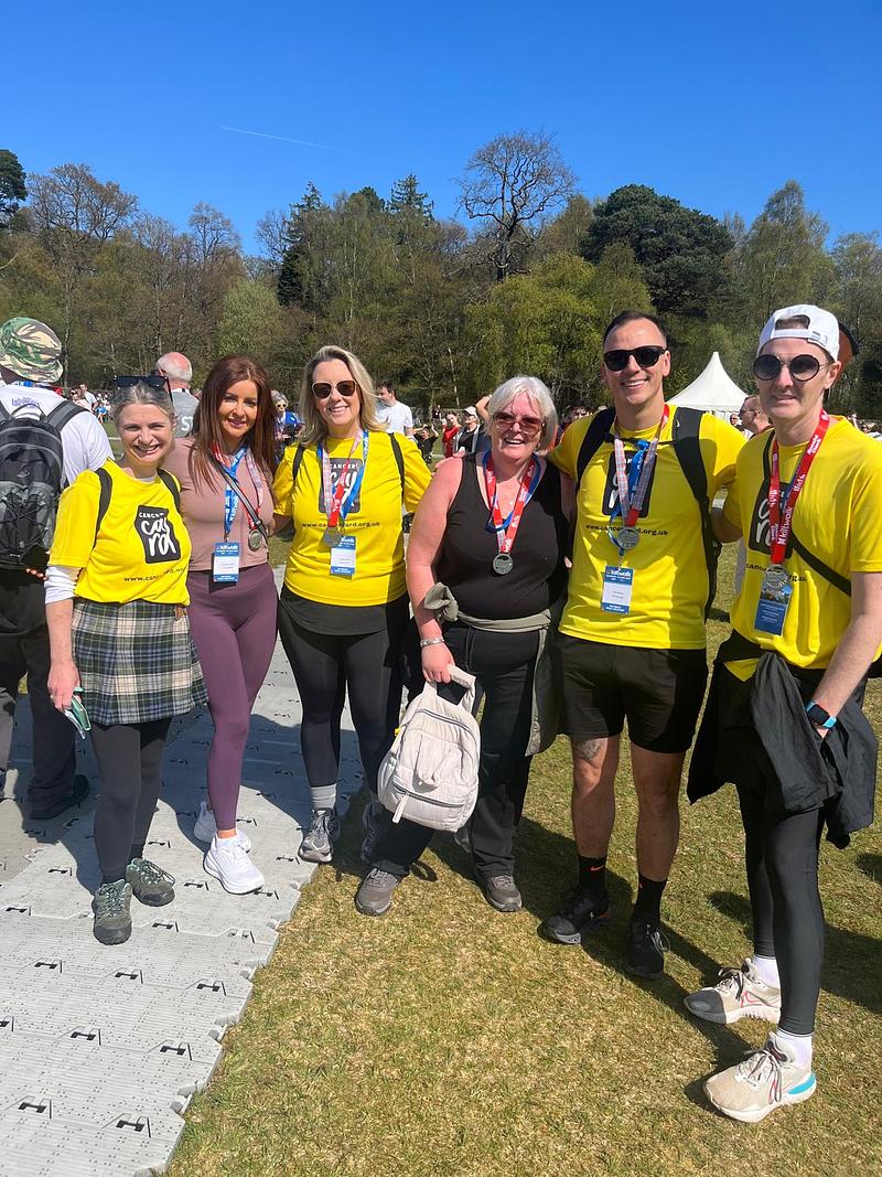 Kiltwalk fundraising for Cancer Card