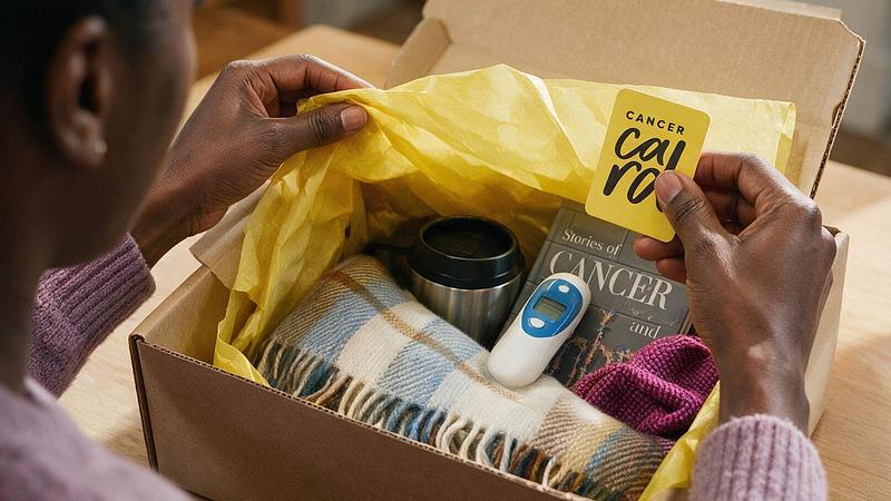 Person opening a comfort box