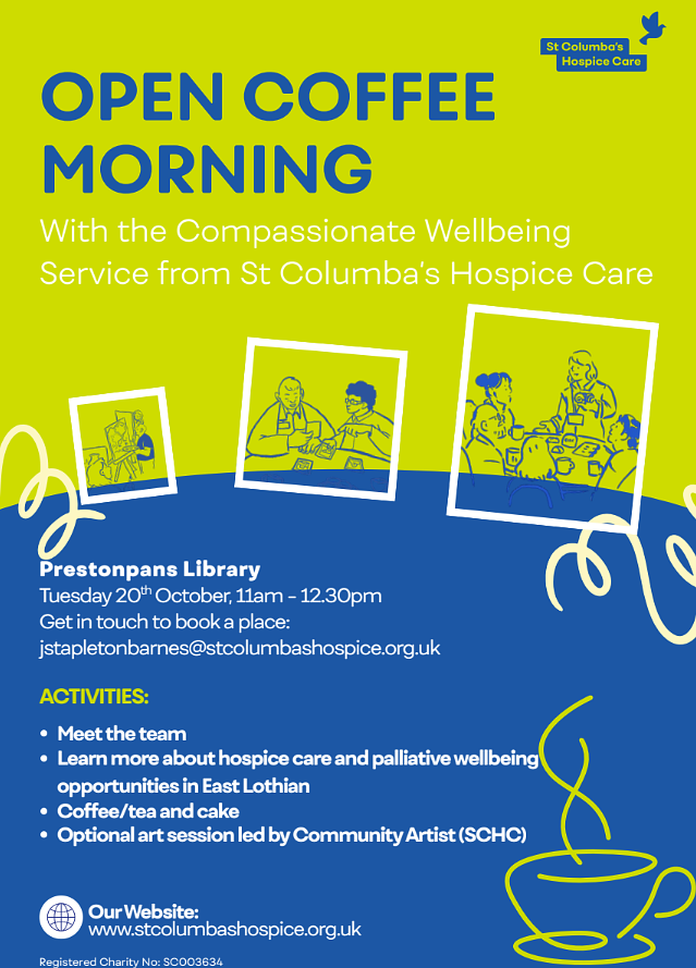 Open Coffee Morning with St Columba's Hospice Care
